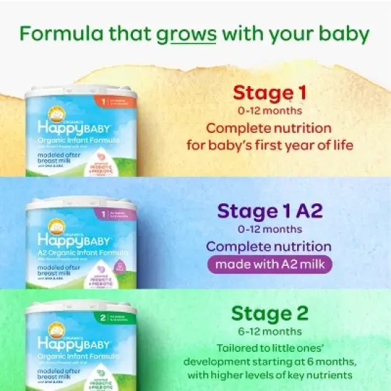 Happy Baby Organic Infant Formula Powder A2 - 22.9 oz image {5}