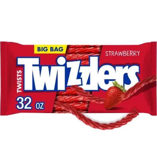 Twizzlers Twists Strawberry Licorice Candy Zipper Bag - 32oz image {7}