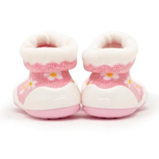 Komuello Baby Girl First Walk Sock Shoes Daisies image {3}