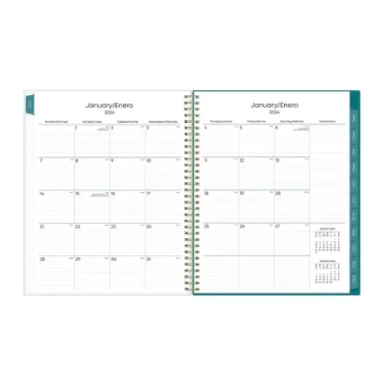 Blue Sky 2024 Spanish Planner 8.5"x11" Weekly/Monthly Alohi image {5}