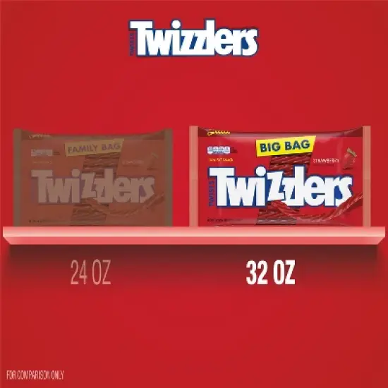 Twizzlers Twists Strawberry Licorice Candy Zipper Bag - 32oz image {6}