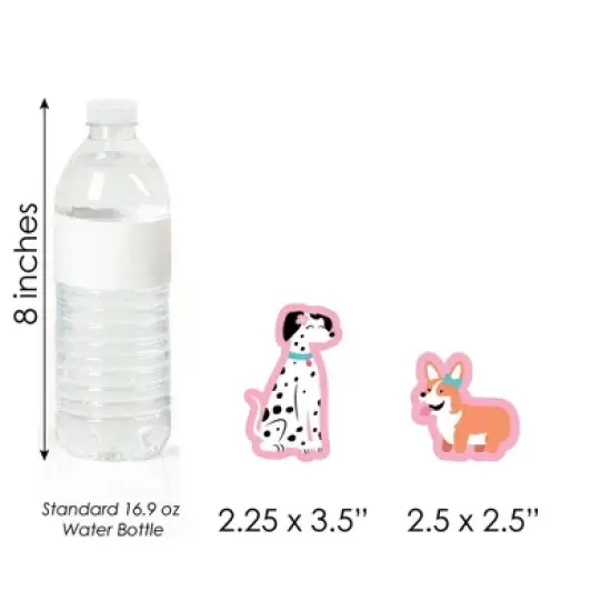Big Dot of Happiness Pawty Like a Puppy Girl - DIY Shaped Pink Dog Baby Shower or Birthday Party Cut-Outs - 24 Count image {2}