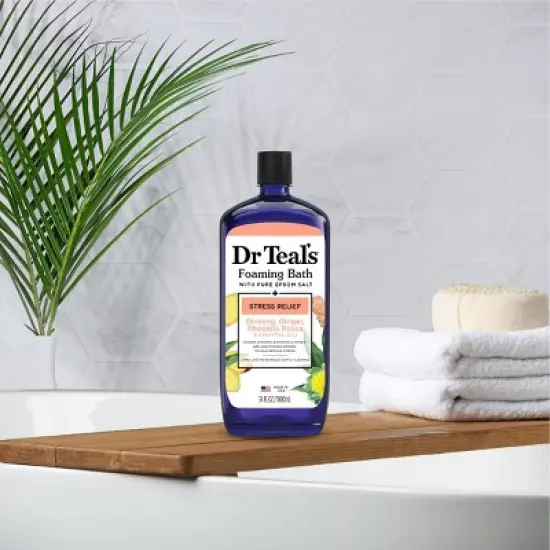 Dr Teal's Stress Relief Essential Oils Foaming Bath Soak - 34oz image {5}