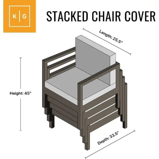 KHOMO GEAR Stackable Chair Cover Heavy Duty Premium Outdoor Furniture Protector image {2}