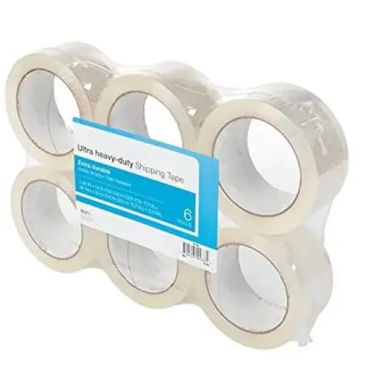 HITOUCH BUSINESS SERVICES Ultra Heavy Duty Shipping Tape 1.88"W x 54.6 Yards Clear 6 Rolls 52196 image {1}