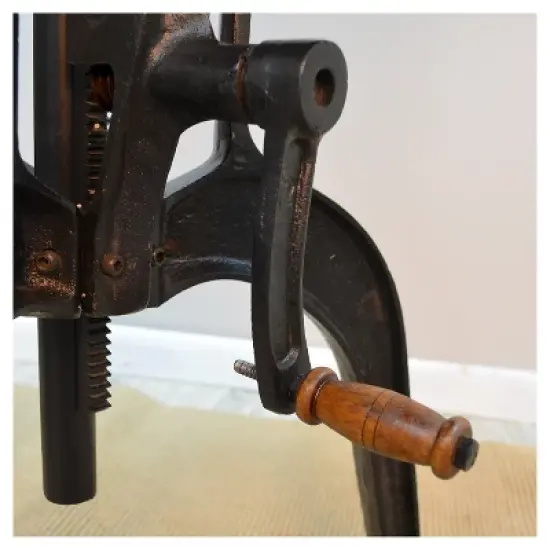 Reed Adjustable Crank Dining Table Chestnut/Black - Carolina Chair & Table image {2}