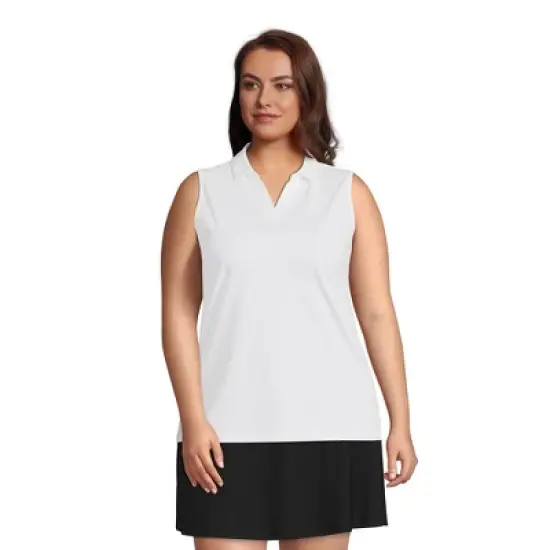 Lands' End Women's Performance Pique Sleeveless Polo image {6}