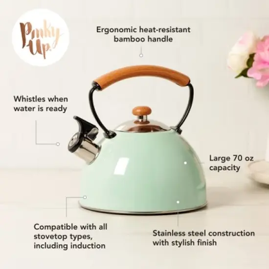Pinky Up Hadley Stainless Steel Tea Kettle image {1}