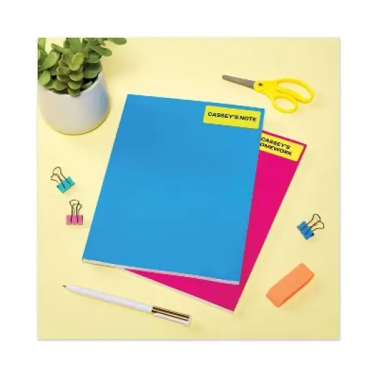 Avery 1 x 2-5/8 High-Visibility Laser Labels- Neon Yellow (750 per Pack): Printable Sticker, 30 Labels/Page image {3}
