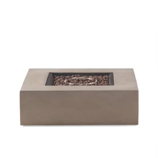 Aidan Outdoor 50000 BTU Light Weight Concrete Square Fire Pit - Christopher Knight Home: image {10}