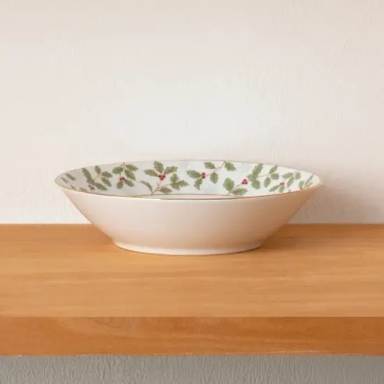 Noritake Holly and Berry Gold Set of 4 Soup Bowls image {3}