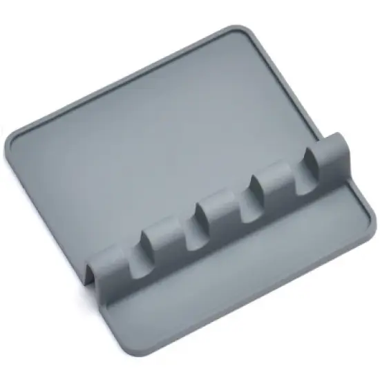 Cheer Collection Heat Resistant Spoon Rest (Gray) image {5}