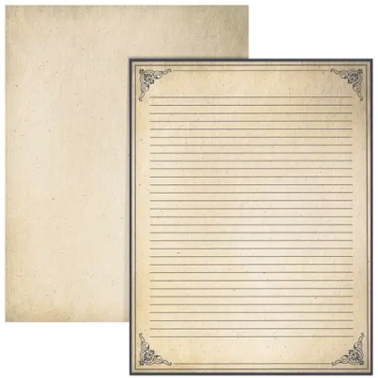 Vintage Stationery Writing Paper, Letter Size (8.5 x 11 In, 48 Sheets) image {7}