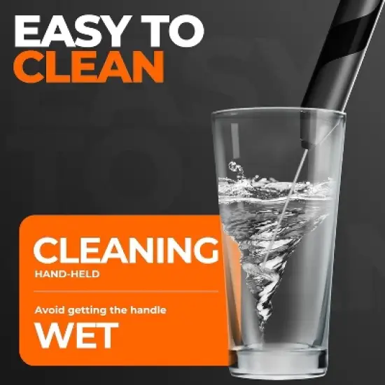 EZBASICS Milk Frother Wand, Handheld Milk Frother Drink Mixer, Electric Whisk Foam Maker for Coffee, Stainless Steel Whisk Coffee Enthusiasts Gift image {1}