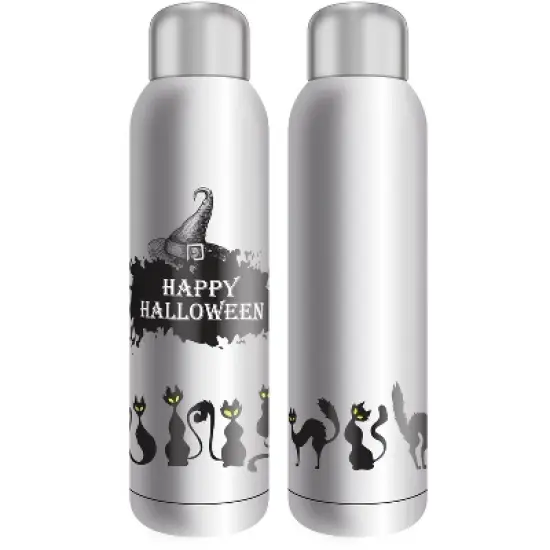 Halloween Cats 22 Oz. Stainless Steel Insulated Water Bottle image {1}