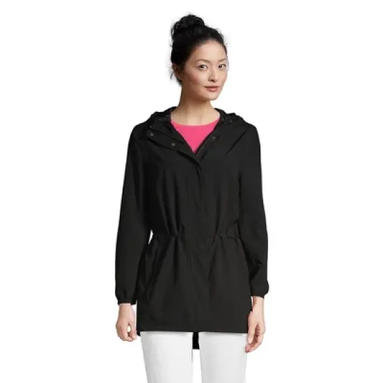 Lands' End Women's Waterproof Hooded Packable Raincoat image {2}