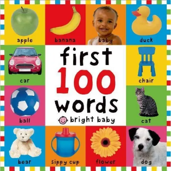 First 100 Words (Bright Baby Series) First Edition by Roger Priddy (Board Book) image {2}