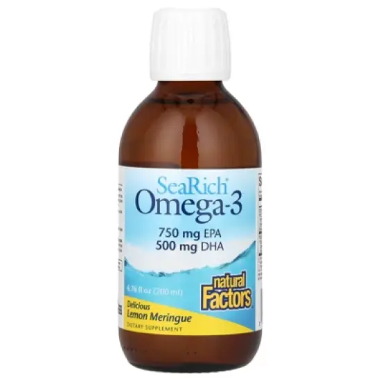 Natural Factors SeaRich Omega-3, Delicious Lemon Meringue, 6.76 fl oz (200 ml) image {3}