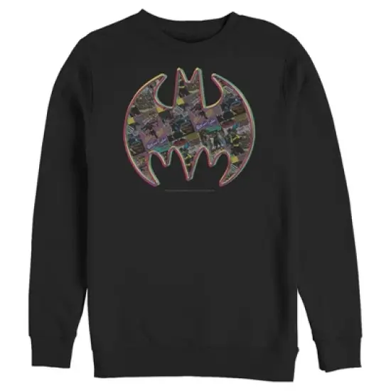 Men's Batman Shield Logo Comic Panel Sweatshirt image {4}