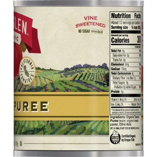 Muir Glen Organic Gluten Free Tomato Puree - 28oz image {5}