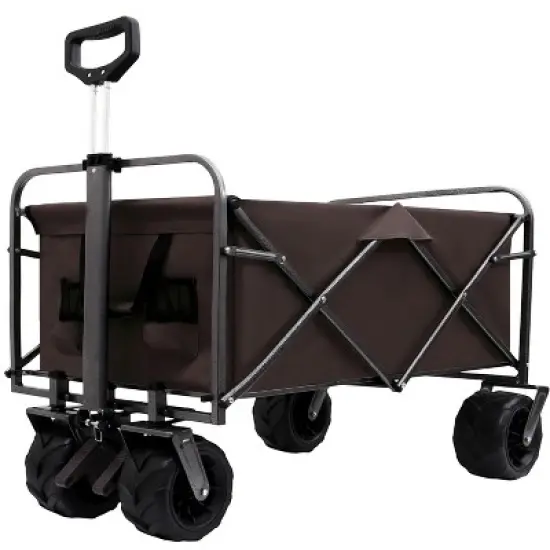 Outdoor Garden Park Utility kids wagon portable beach trolley cart camping foldable with big wheels folding wagon image {11}