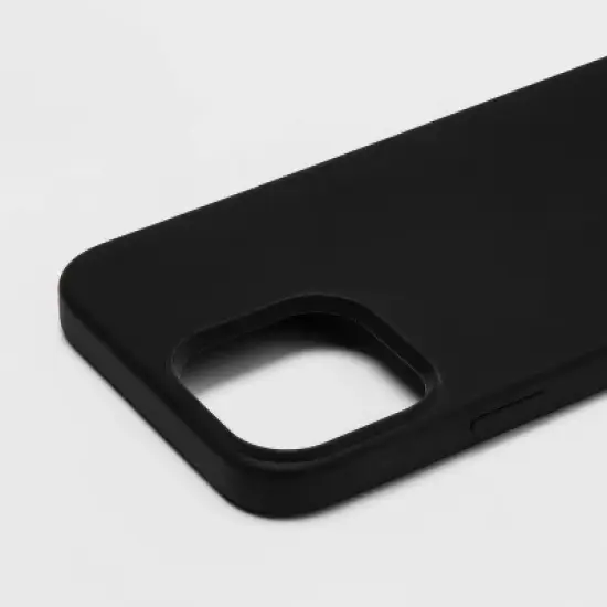 Apple iPhone 13 Pro Max/iPhone 12 Pro Max with Magnetic Case - heyday&trade; Black: Silicone Phone Cover, Wireless Charging Compatible image {1}