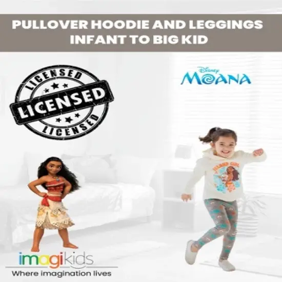 Disney Moana Baby Girls Hoodie and Leggings Outfit Set Infant image {1}