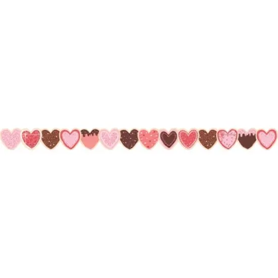 Teacher Created Resources&reg; Frosted Heart Cookies Die-Cut Border Trim, 35 Feet Per Pack, 6 Packs image {2}