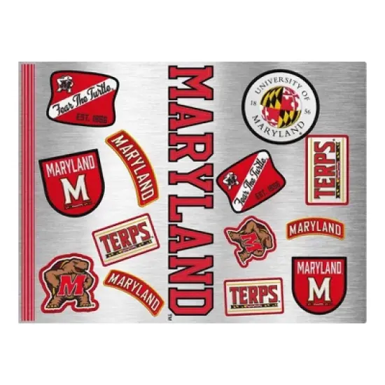 NCAA Maryland Terrapins Varsity Thirst Water Bottle - 24oz: Stainless Steel, Plastic Lid image {1}