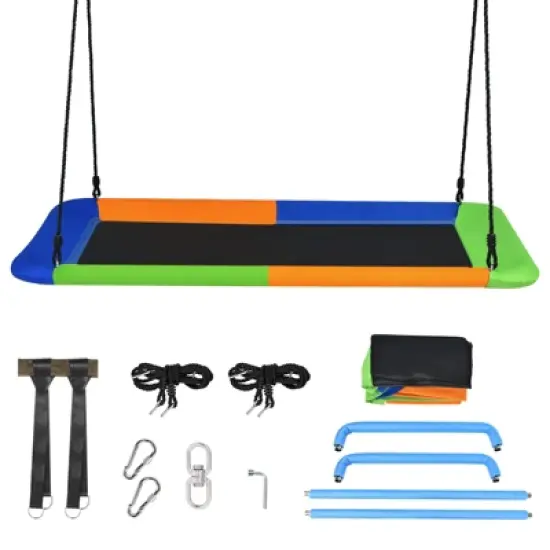 Infans 700lb Giant 60" Platform Tree Swing Outdoor w/ 2 Hanging Straps image {1}