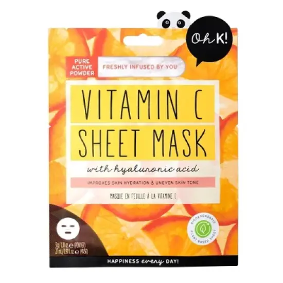 Oh K! Vitamin C Sheet Mask with Active Powder - 0.91oz image {4}