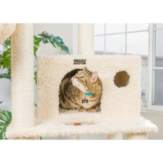 Armarkat Mult -Level Real Wood Cat Tree Hammock Bed, Climbing Center for Cats and Kittens A6901 image {6}