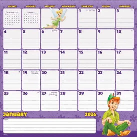 Disney 2026 Classic 12"x12" Family Calendar image {1}