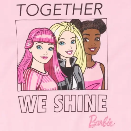 Barbie Girls Fleece Hoodie Graphic T-Shirt and Leggings 3 Piece Outfit Set  image {5}