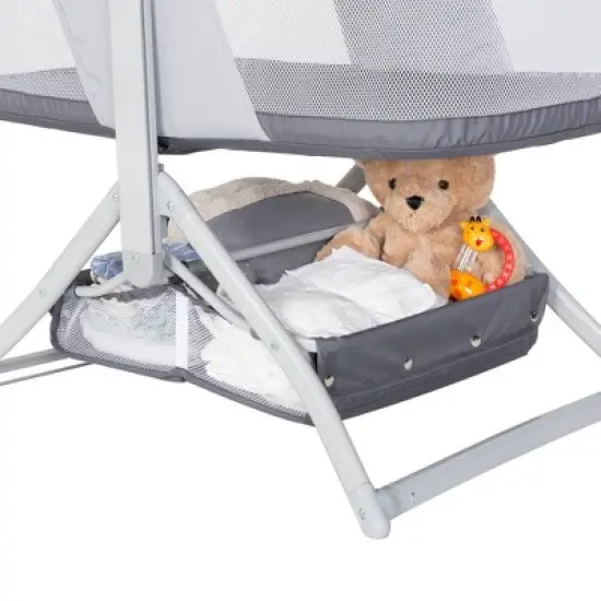 Baby Trend Quick-Fold 2-in-1 Rocking Portable Bassinet - Shadow Stone Gray image {3}