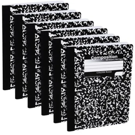 Manaloom College Ruled Composition Notebooks &ndash; 9.75&rdquo; x 7.5&rdquo; &ndash; Durable Marble Cover, Sewn Binding, 200 Pages image {9}