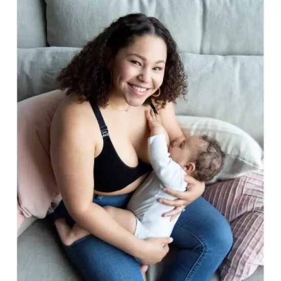 Bamboobies Yoga Nursing Bra- Black image {4}