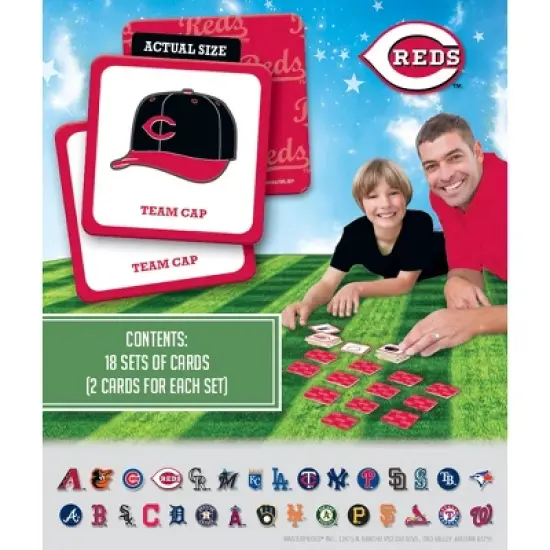 MasterPieces Officially Licensed MLB Cincinnati Reds Matching Game for Kids and Families image {3}