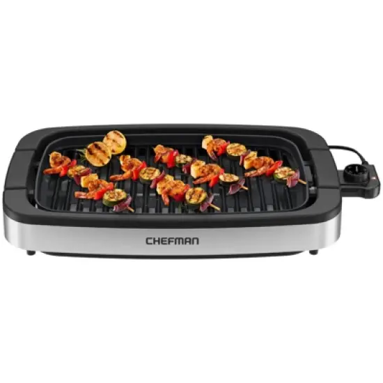 Chefman Smokeless Indoor Electric Grill with Adjustable Temperature Control - Stainless Steel image {6}