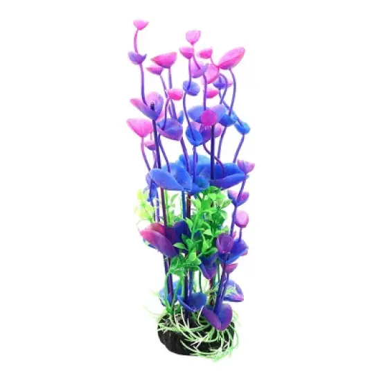 Unique Bargains Artificial Plants Aquarium Aquascaping Tank Decor 20cm High Red Green image {4}