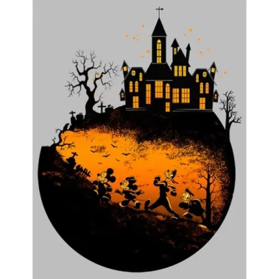 Men's Mickey & Friends Halloween Haunted Mansion T-Shirt image {1}