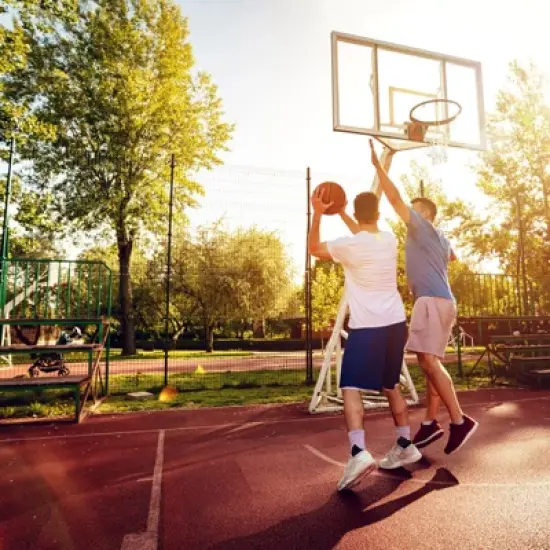 Unique Bargains Mini Tensile-Resistant Sturdy Basketball Net White Red Blue 12" 6 Pcs image {4}