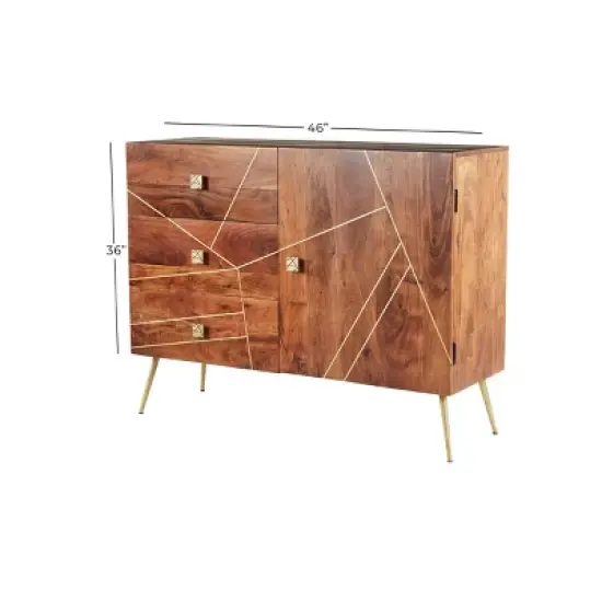 Modern Metal Buffet Brown - Olivia & May image {7}