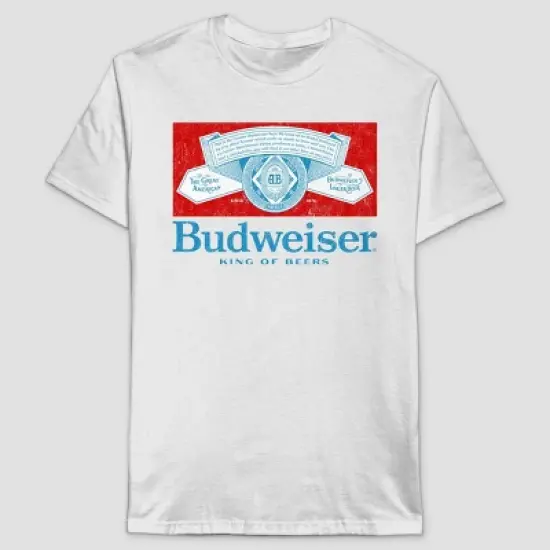 Men's Budweiser Short Sleeve Graphic T-Shirt - White image {3}