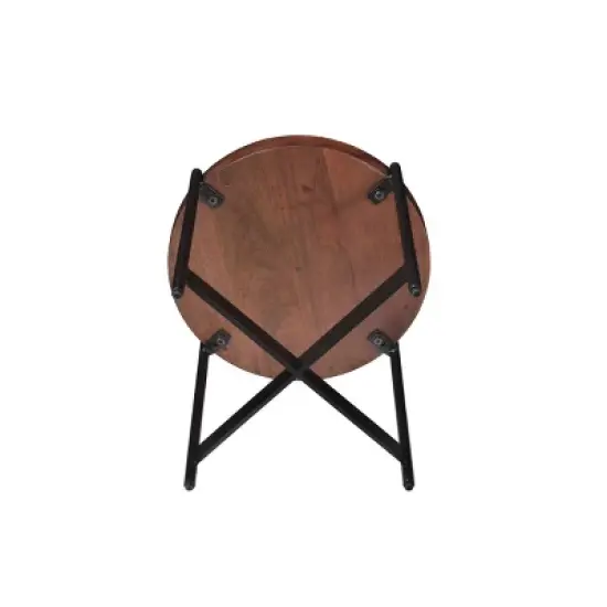 20" Brookline Round End Table Medium Chestnut - Alaterre Furniture image {4}