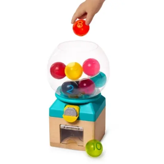 B. toys Rainbow Gumballs - Colors & Numbers Gumball Machine: Baby and Toddler Learning Toy, Fine Motor Skills Development image {1}