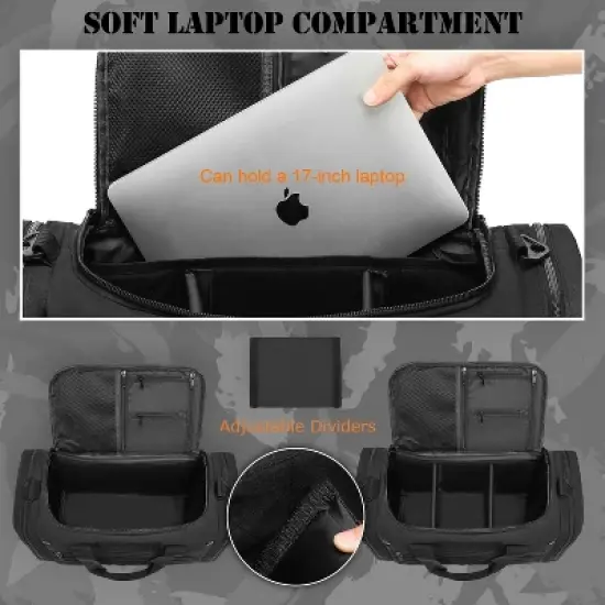 45L Large Duffle Bag for Men & Women, Tactical Military Duffle Bag for Travel Weekender, Gym Bag, Large Sports Bag image {4}