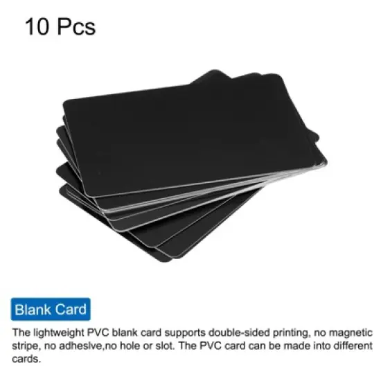 Unique Bargains Blank PVC Waterproof Bendable Printer Badges ID Card 10 Pcs image {2}