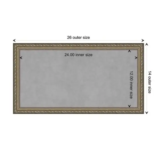 Amanti Art Parisian Silver Wood Framed Magnetic Board image {3}