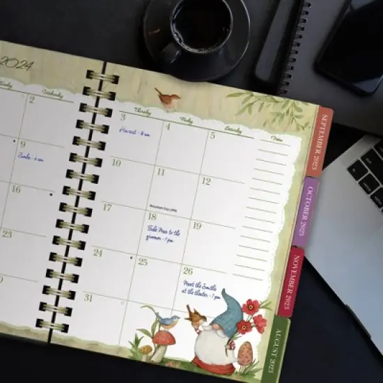 Lang 2023-24 Weekly/Monthly Planner 9.5"x7.5" Deluxe Gnome Sweet Gnome image {5}